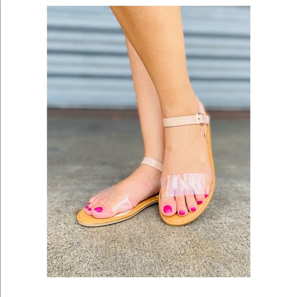 NWT * Bamboo Waterfront Sandal with clear straps - Picture 3 of 3